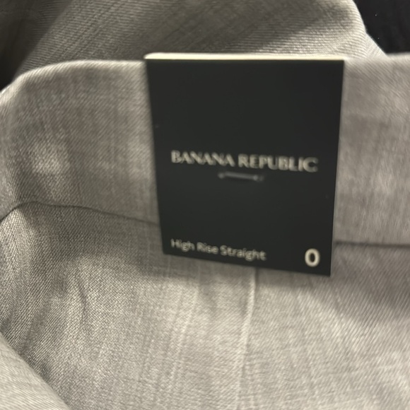 NWT! Banana Republic Light Heather Gray Siena Straight Wool Pant - Multiple💛 - Picture 6 of 6